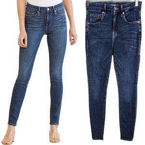 Good American Good Legs Skinny Jeans High Rise Stretch Dark Wash 25